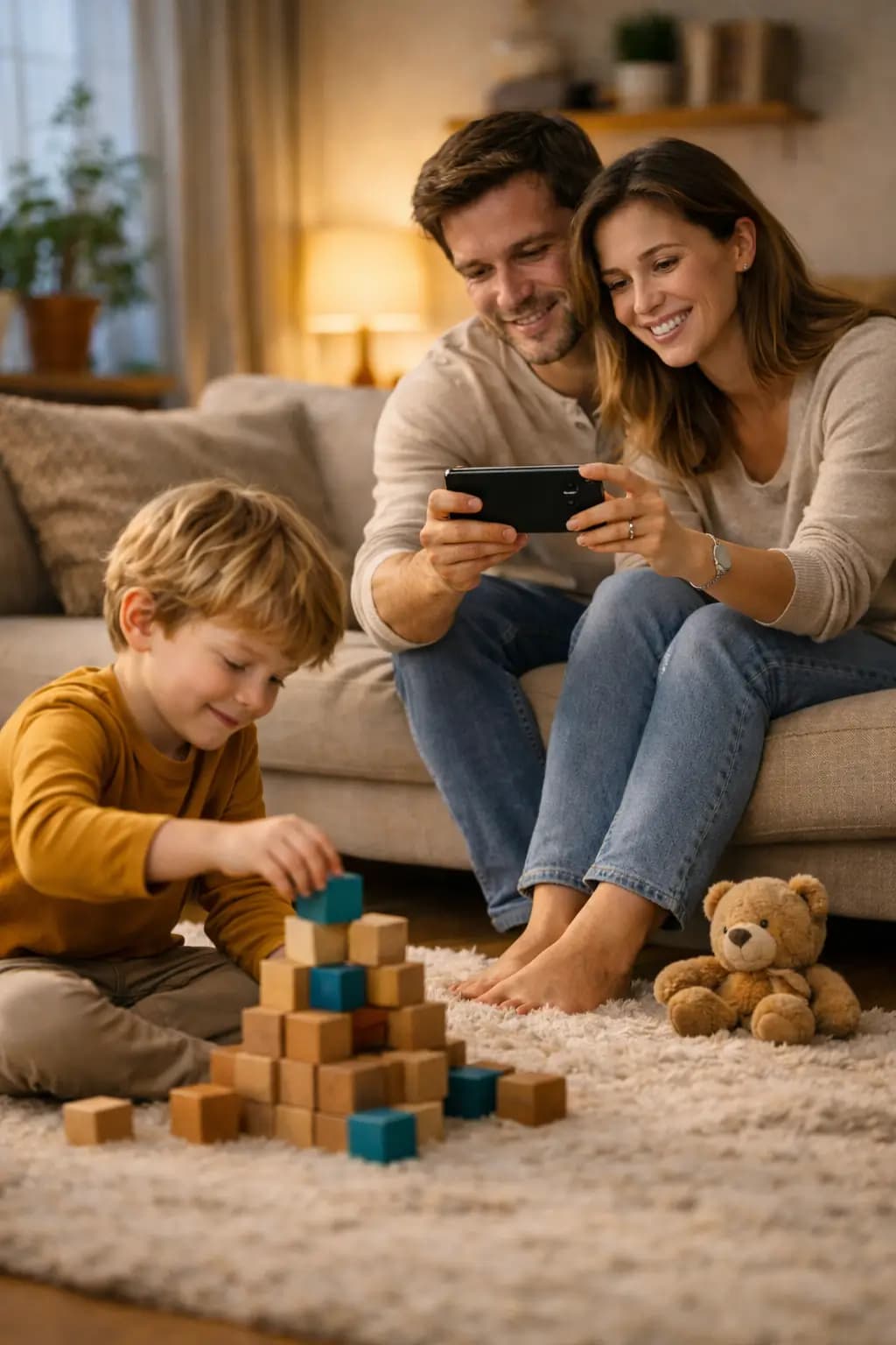 Moments précieux de famille conservés et partagés grâce à Memixo, visibles dans une capsule temporelle numérique.