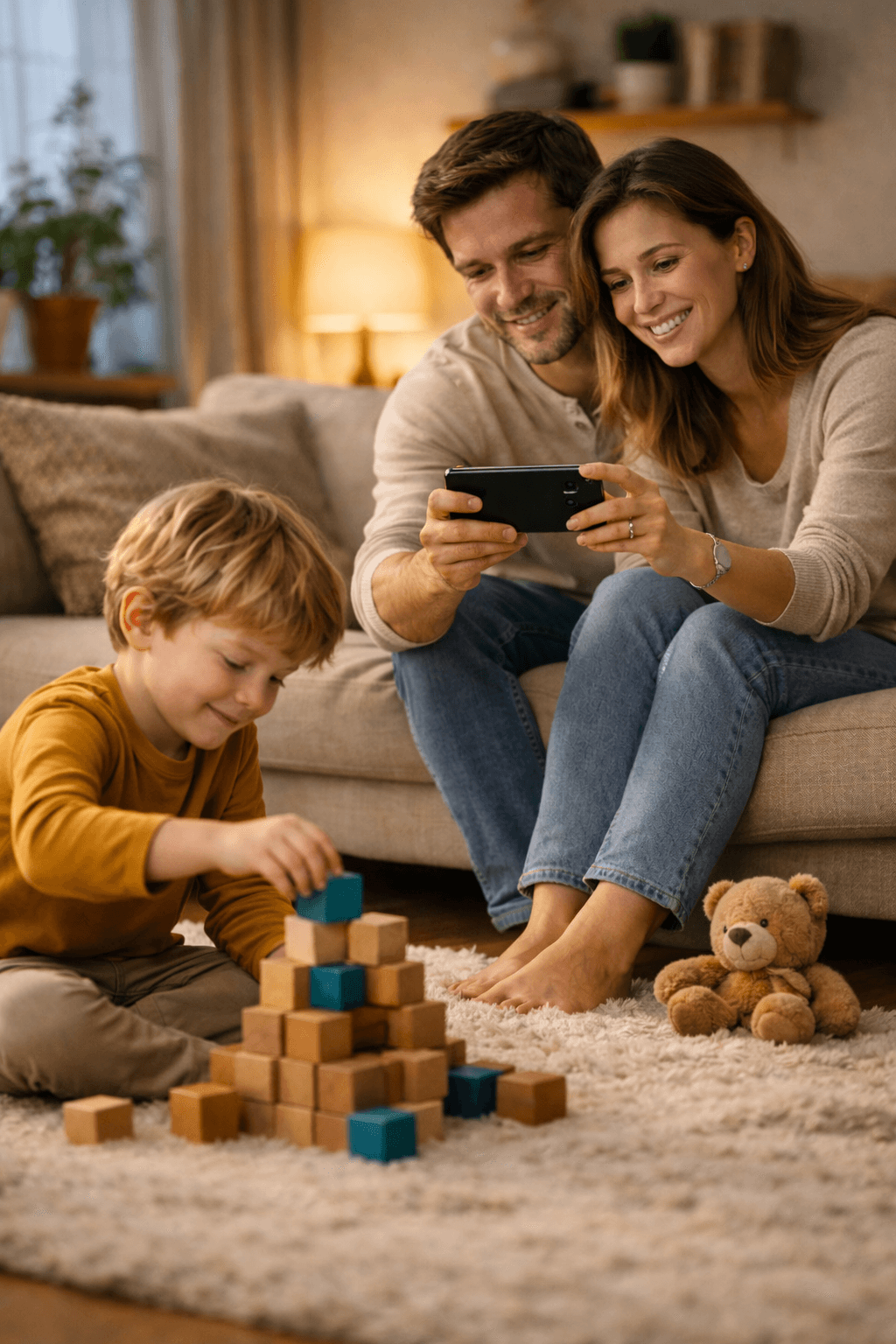 Moments précieux de famille conservés et partagés grâce à Memixo, visibles dans une capsule temporelle numérique.